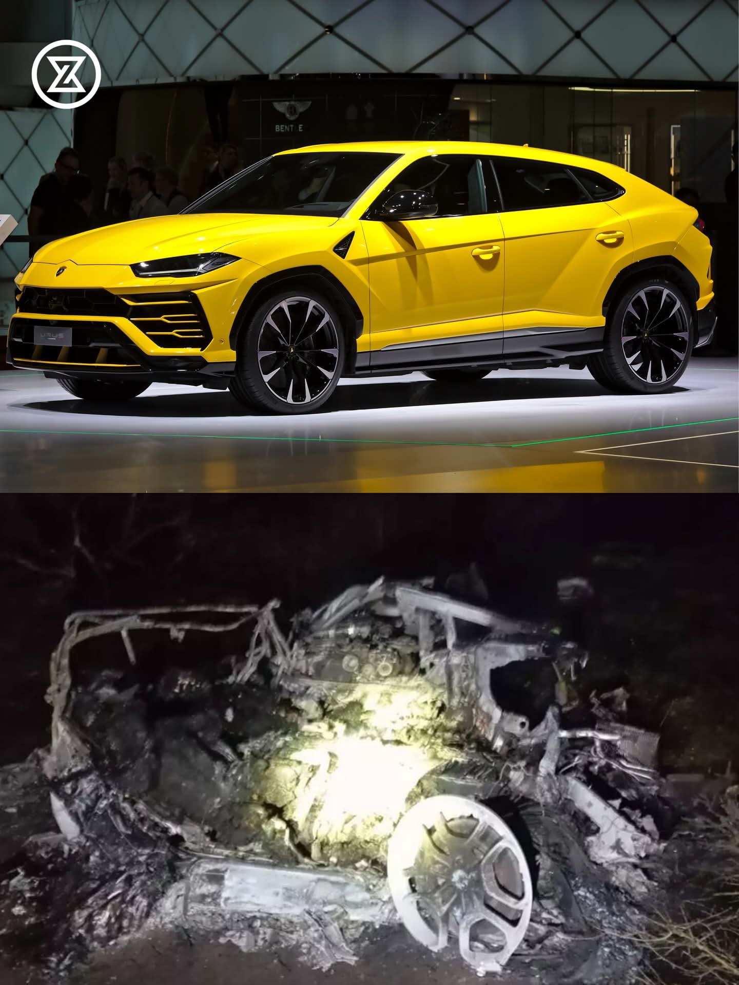 Diogo Jota-nın Lamborghini Urus markalı avtomobilinin qəzadan sonrakı görüntüləri