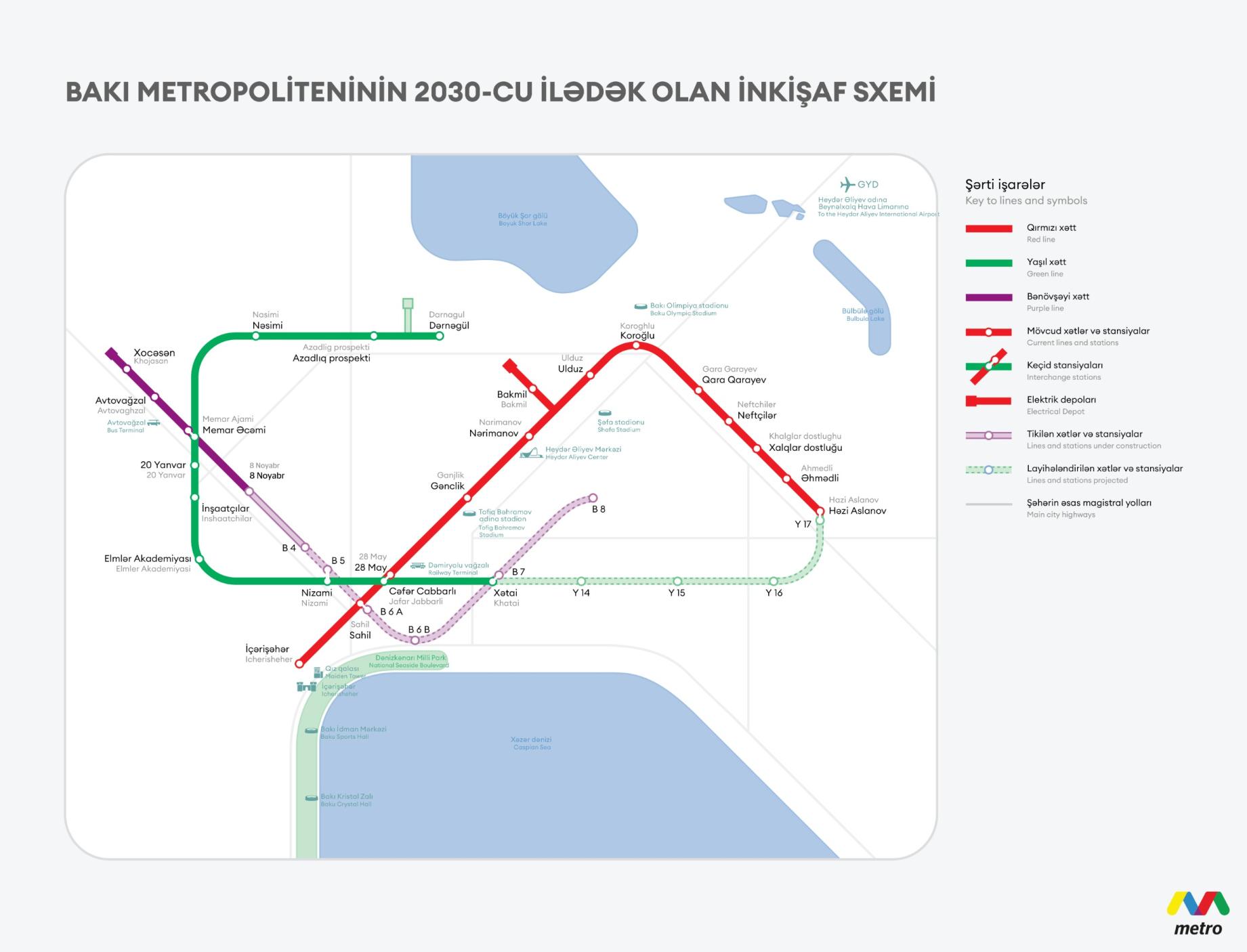 Bakıda Yeni Metro Stansiyalarının Layihələndirilməsinə Start Verildi