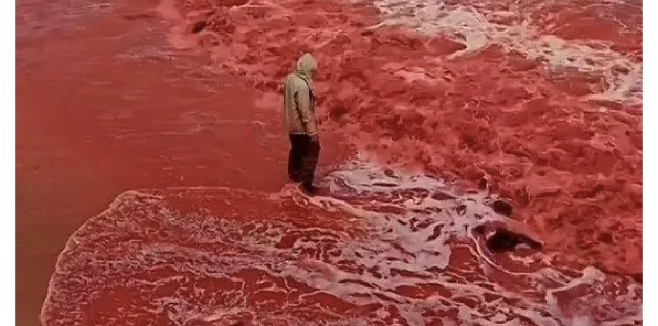 İranda sahil qırmızıya boyandı!