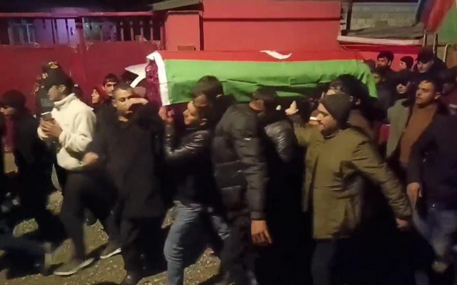 Gədəbəydə qar uçqunu nəticəsində həlak olmuş Ruslan Həmidov dəfn edildi