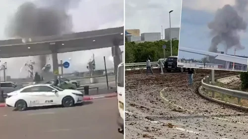Husilər İsrailin mərkəzini bombalayıb.Raket Ben Qurion hava limanını vurdu!